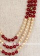 Mala For Groom In Maroon And Golden Color