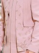 Jacket Style Indowestern Set In Onion Pink Color