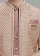 Designer Onion Pink Color Indowestern For Mens