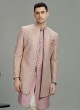 Designer Onion Pink Color Indowestern For Mens