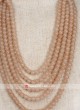 Peach Color Pearl Mala