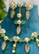 Glossy Natural Stones and Pearls Necklace Set