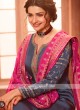 Prachi Desai In Dark Grey Salwar Kameez