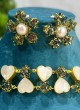 Real Mother Of Pearl Necklace Set With Earrings