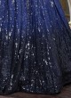 Black And Blue Sequins Work Lehenga Choli