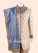 Royal Blue Brocade Silk Dupatta