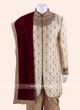 Groom Maroon Velvet Dupatta