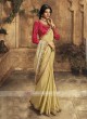 Light yellow Color Silk Saree