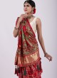 Red Bandhani Gajji Silk Gharchola Saree