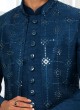 Blue Sequins Embroidered Indowestern Set