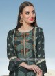 Crepe Silk Kurti In Bottle Green Kurti