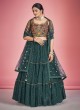 Green Lehenga Choli In Georgette With Embroidered Work