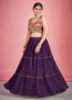 Georgette Purple Color Lehenga Choli With Dupatta