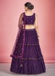 Georgette Purple Color Lehenga Choli With Dupatta