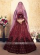 Maroon Satin Heavy Lehenga Set