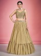 Georgette Wedding Lehenga Choli In Dark Beige