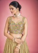 Georgette Wedding Lehenga Choli In Dark Beige