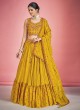 Georgette Mustard Yellow Stylish Lehenga Choli