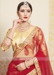 Beige Lehenga Choli with Red Dupatta