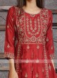 Soft Silk Kurti In Coral