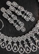 Silver Diamond Studded Necklace Set