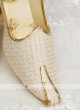 Grooms Wedding Mojari In Cream Color