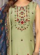 Pant Style Salwar Kameez In Pista Color