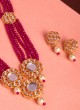 Gold Plated Designer Long Necklace Set