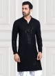 Black Sequins Embroidered Readymade Kurta Pajama