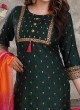 Wedding Wear Salwar Kameez In Bottle Green