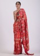 Gorgeous Red Bandhani Gharchola Saree