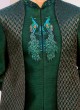 Trendy Jacket Style Indowestern With Peacock Motifs