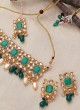 Turquoise Choker Necklace Set For Women