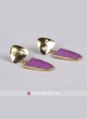 Party Wear Purple Dangler Earrings