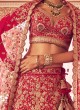 Red Zari Embroidered Bridal Lehenga Choli