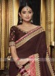 Brown Silk Wedding Saree