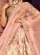 Pink and Mehndi Green Velvet Wedding Lehenga Choli