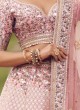 Light Pink Embroidered Wedding Lehenga Choli