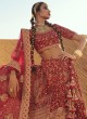 Maroon Velvet Lehenga Choli With Heavy Embroidery