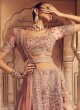 Adorable Peach Lehenga Choli With Embroidered Work