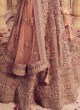 Adorable Peach Lehenga Choli With Embroidered Work