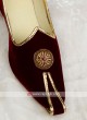 Wedding Velvet Mojari In Maroon Color