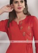 Party Wear Orange Color Kurti