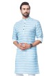 Strips Print Cotton Silk Kurta Pajama