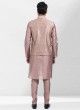 Festive Wear Onion Pink Nehru Jacket Set