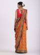 Mustard Yellow and Maroon Designer Gharchola Saree