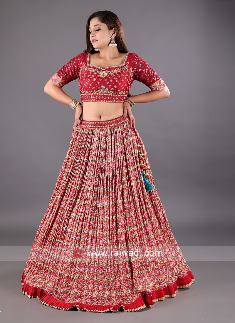 Delectable Cotton Bandhej Print Sleeveless Chaniya Choli