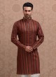 Cotton Silk Striped Kurta Pajama