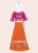 Cotton Silk Embroidered Kids Chaniya Choli