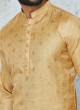 Golden Cotton Silk Kurta Pajama